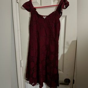 Red Lace Dress Size Medium